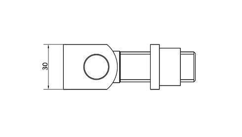 Комплектующие для распашных ворот Петля CAME H 18 регулируемая с гайкой, 42-68 мм, М18, приваривание в Курганинске